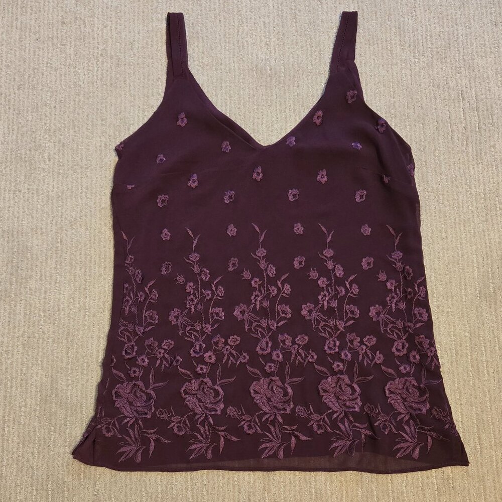 Embroidered Burgundy Top